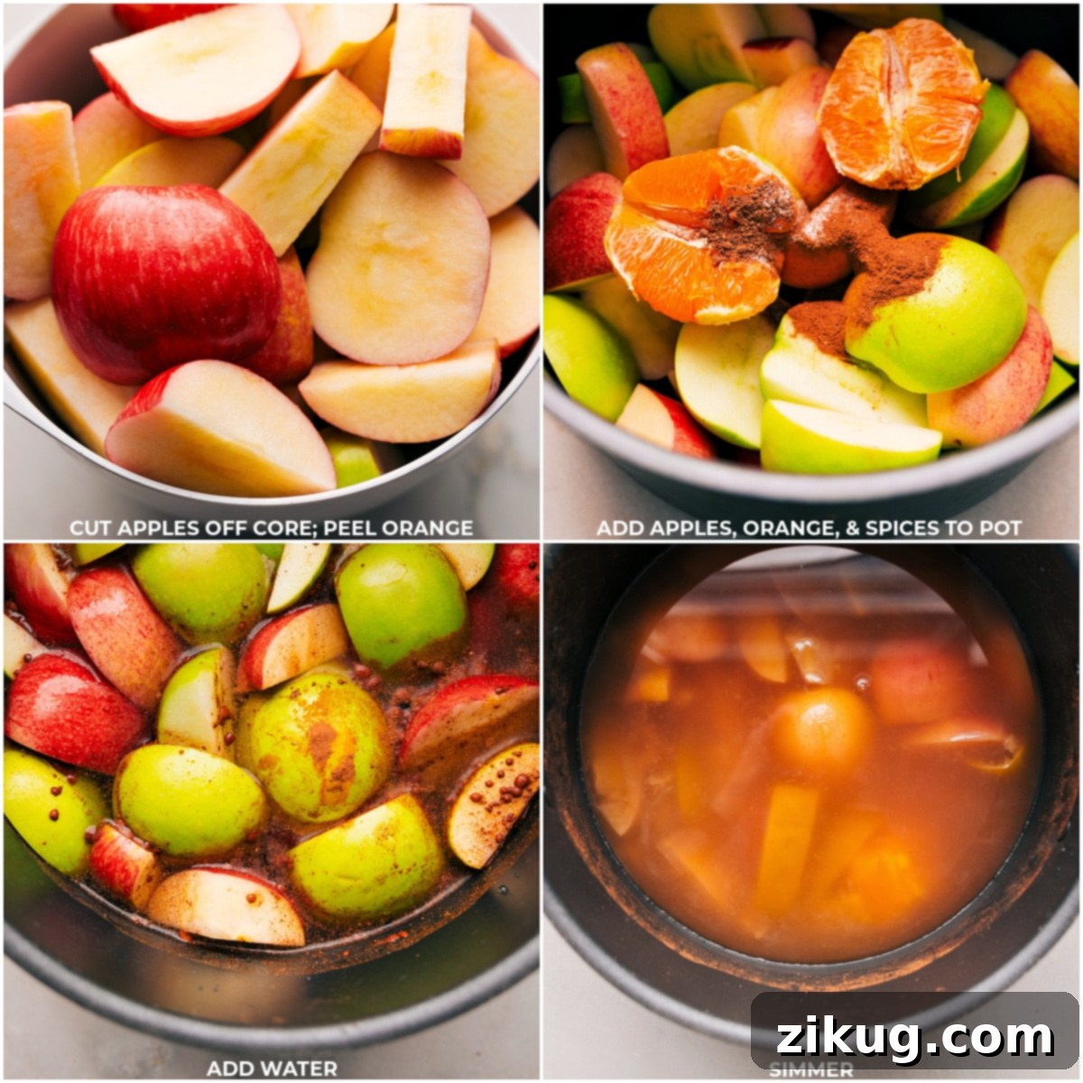 Fresh fruits, aromatic spices, and water being carefully added to a large pot, beginning the flavorful infusion process for homemade cider.