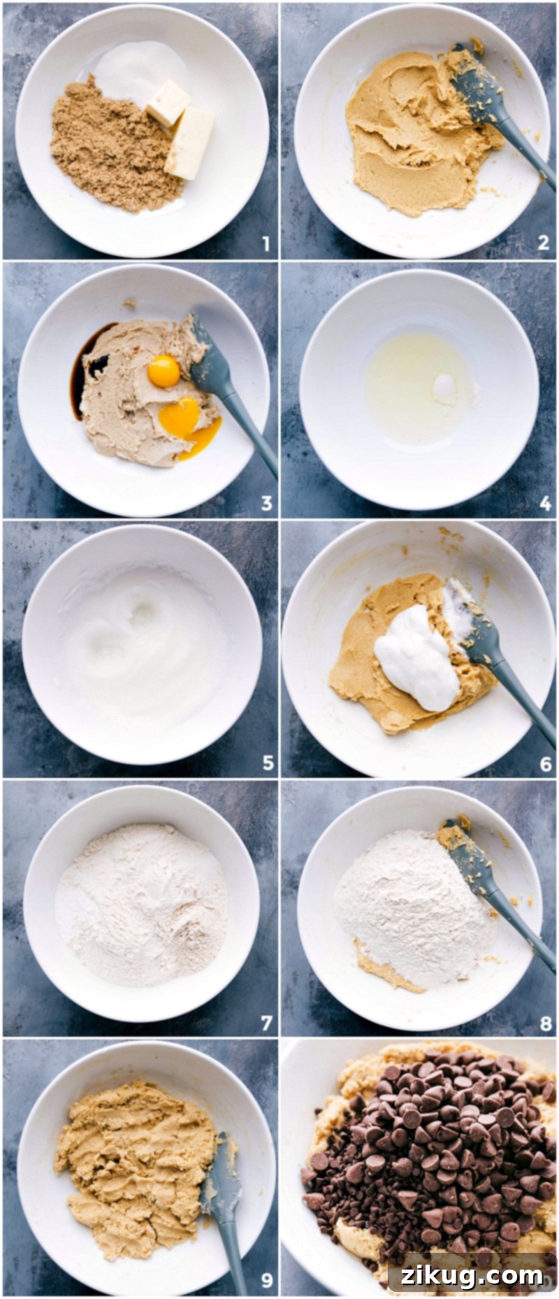 These are-tried-and-true family-favorite Chocolate Chip M&M Cookies with two secret ingredients-- no wonder they're the best! These cookies are crisp on the outside and soft and chewy in the center. Step-by-step process of making M&M cookies: creaming butter and sugar, mixing in eggs and vanilla, combining dry ingredients, and folding in two types of chocolate chips.
