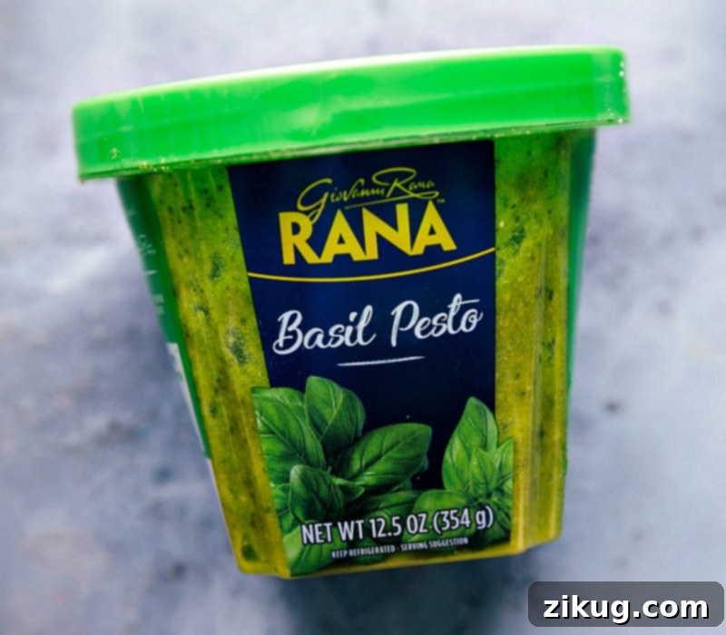 Recommended Basil Pesto - Perfect for Couscous Recipes Jar of the recommended basil pesto for enhancing the recipe.