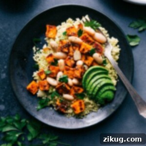 Golden Sweet Potato Couscous 2 Sweet potato couscous on a plate, vibrant and nutrient-rich, ready to be enjoyed.