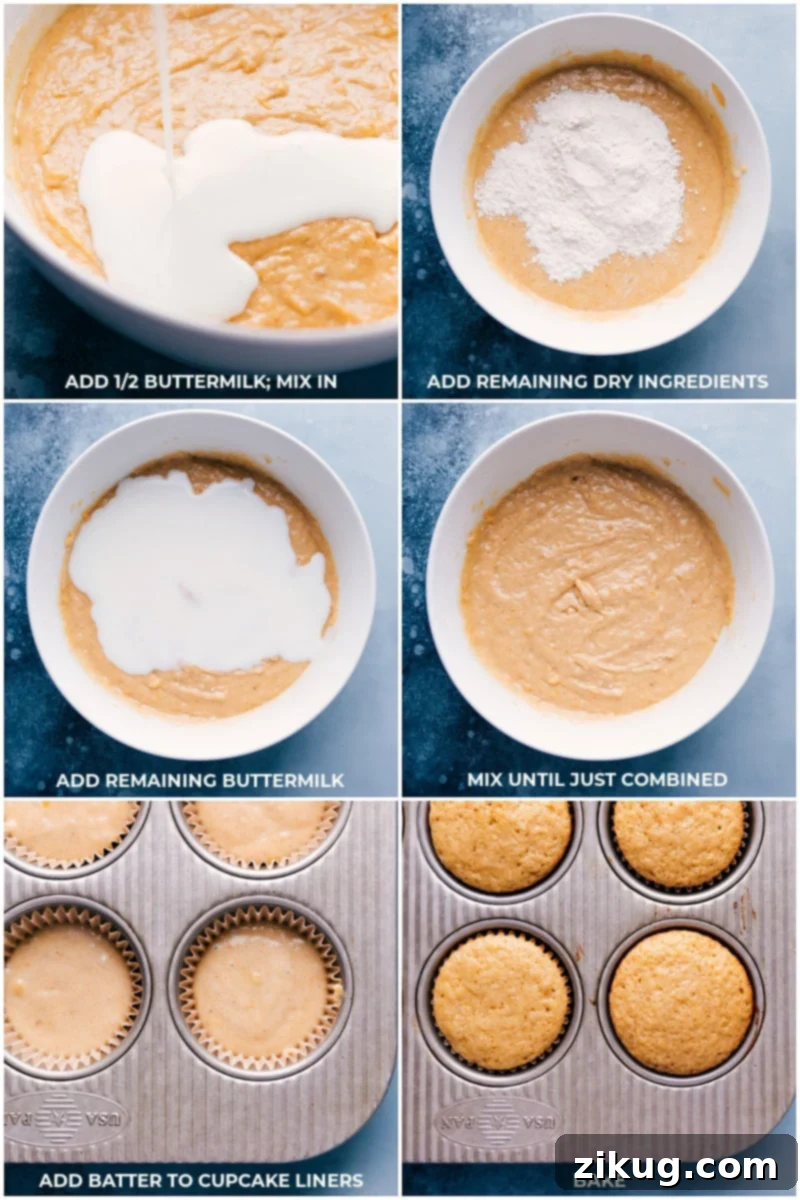 Banana Cupcakes Finishing the Banana Cupcake batter and baking it up.