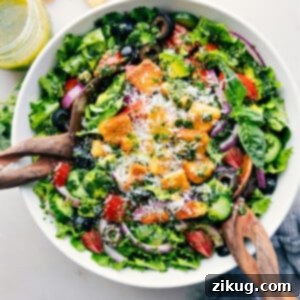 Vibrant Italian Salad 3 Italian Salad recipe in a bowl ready to be served.