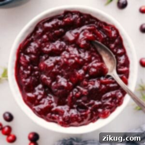 A perfectly portioned serving of homemade cranberry sauce.