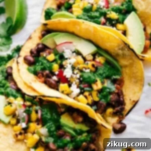 Healthy Black Bean, Corn, and Avocado Tacos