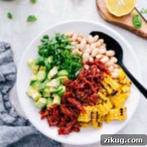 White Bean Salsa served in a bowl