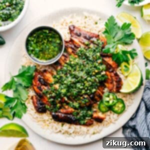 Vibrant Chimichurri Chicken 3 Chimichurri Chicken ready to serve.