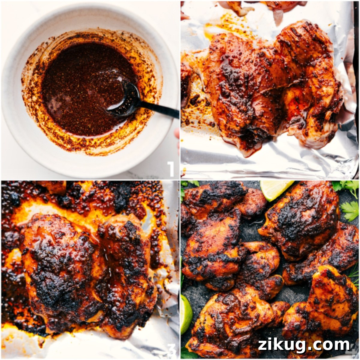 How To Make Chimichurri Chicken Chimichurri chicken being coated in a flavorful rub, then baked to perfection.