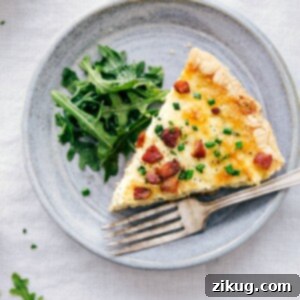 Classic Quiche Lorraine Recipe 3 Finished and ready to eat Quiche Lorraine.