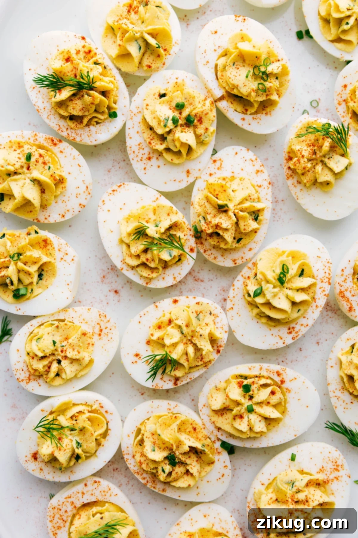 Fresh Herb Deviled Eggs, ready to enjoy!