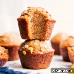 A basket of healthy banana muffins, perfectly golden and inviting.