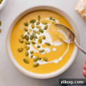 Butternut Squash Soup in a bowl
