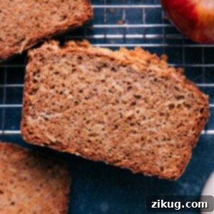 Delicious homemade apple bread ready to be served