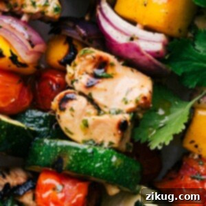 Delicious Chicken Kabobs with Grilled Mango