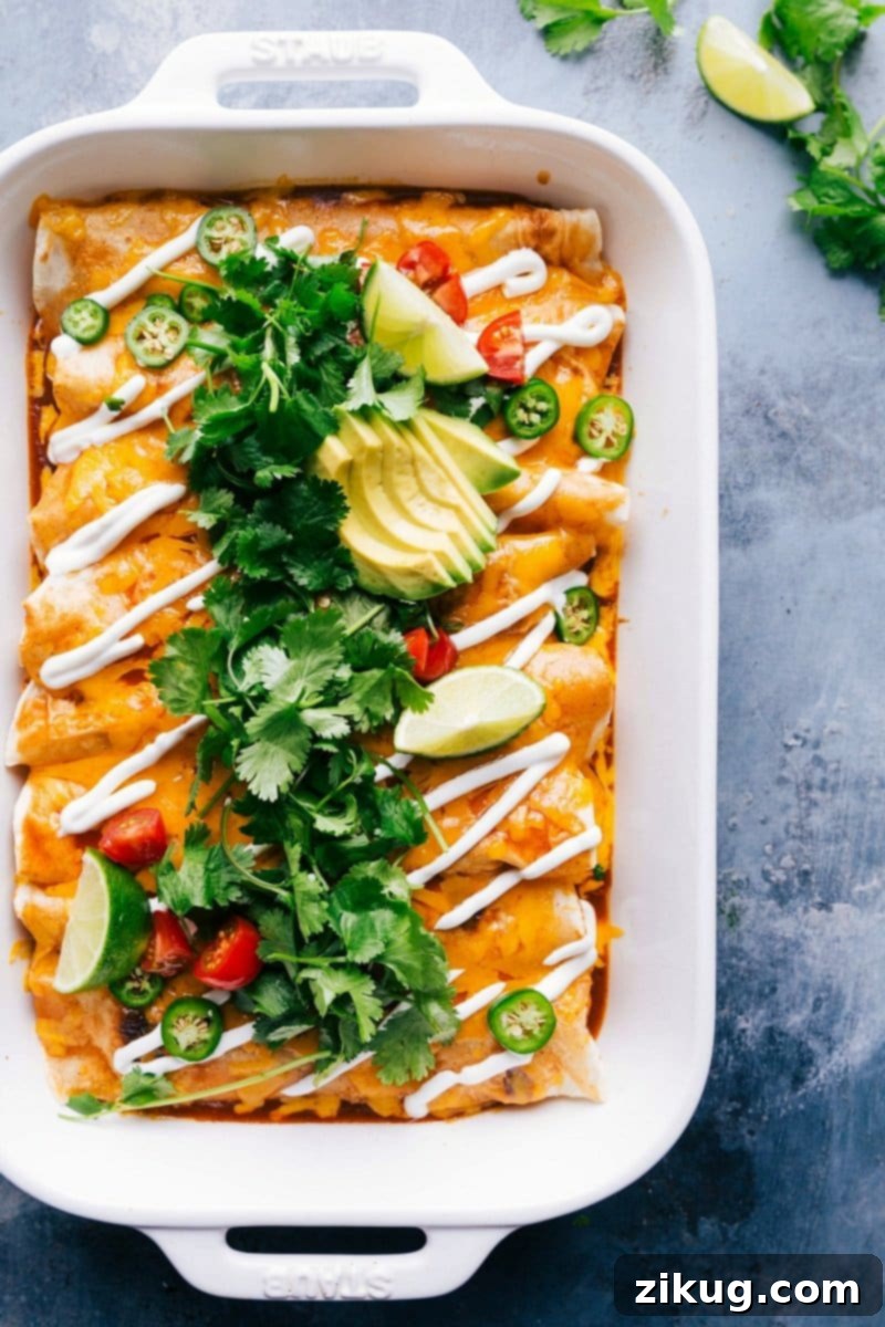 Delicious Sweet Potato Enchiladas Ready to Eat Sweet Potato And Black Bean Enchiladas with a delectable filling, topped with melted cheese.