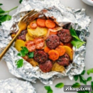 Hobo Foil Packets fresh out of the oven ready to be enjoyed.