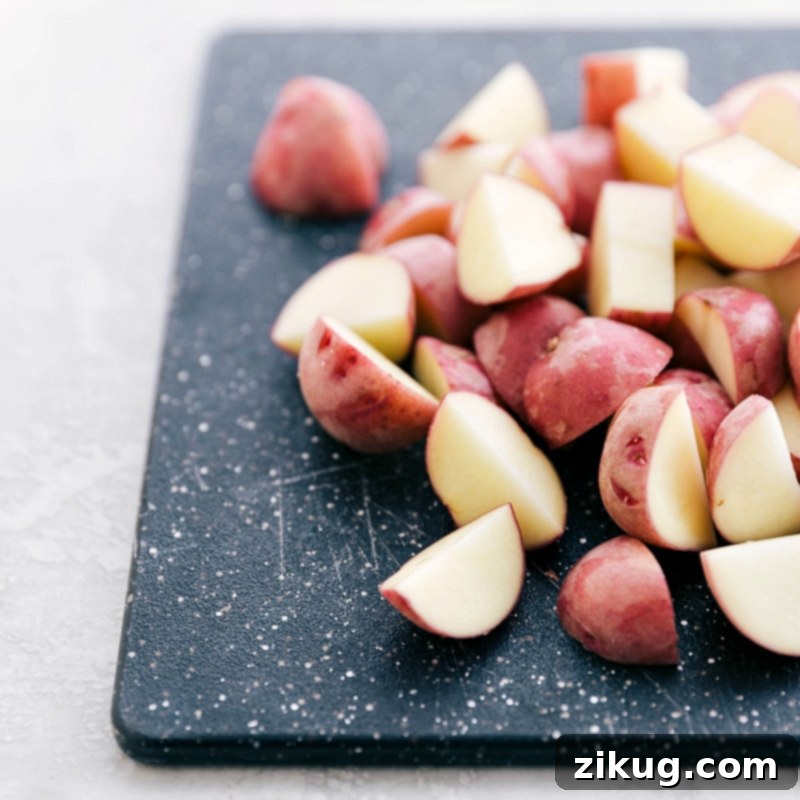 This Lemon Chicken and Potatoes recipe can be ready in 30 minutes or less! Baby red potatoes