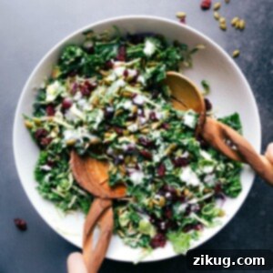 Final plated Costco Kale Salad
