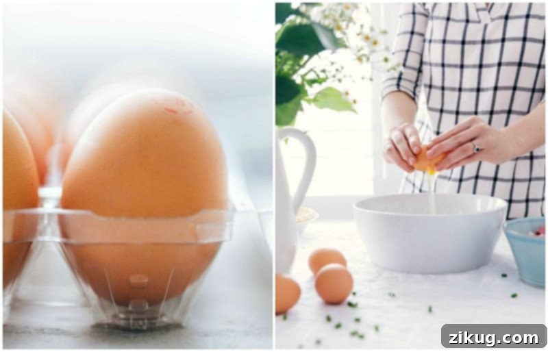 Cracking a Fresh Egg from the Carton into a Bowl for Cooking Fresh eggs in carton and cracking one into a bowl.