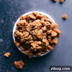 Bowl of the sweet nuts ready to be enjoyed as a snack or added to a salad, packed with flavor and the perfect crunch.