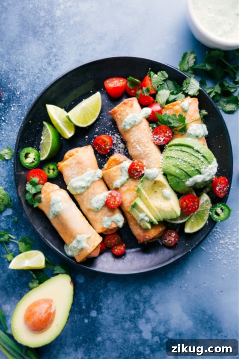 Southwest Egg Rolls are healthier than most egg rolls because we make them in an air fryer! No air fryer? No worries, I'll share some other ideas to still get all the goodness these egg rolls provide. Recipe via ChelseasMessyApron.com #eggrolls #southwest #airfryer #veggies #chicken #nofrying #beans Flavor-packed Southwest Egg Rolls are healthier than most egg rolls because we make them in an air fryer! No air fryer? No worries, I'll share some other ideas to still get all the goodness these egg rolls provide.