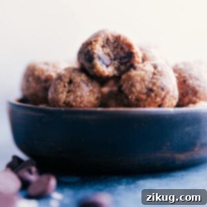Finished Oatmeal Energy Balls arranged appealingly, showcasing their ready-to-eat appeal.