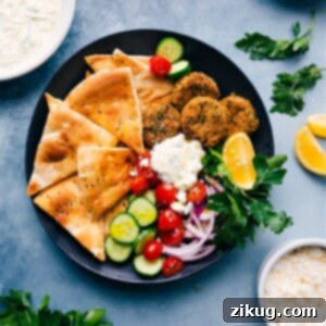 Air Fryer Falafel patties on a plate
