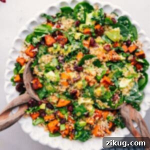 Sweet Potato Quinoa Salad ready to be served