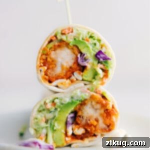 Buffalo Chicken Wraps stacked