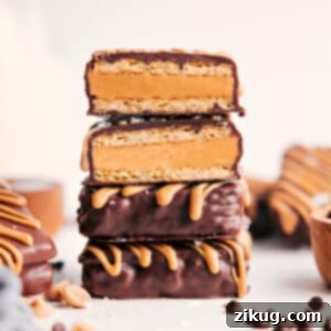 A perfectly chocolate-dipped Buckeye Graham Cracker, showcasing the rich chocolate coating and a hint of the creamy peanut butter filling.