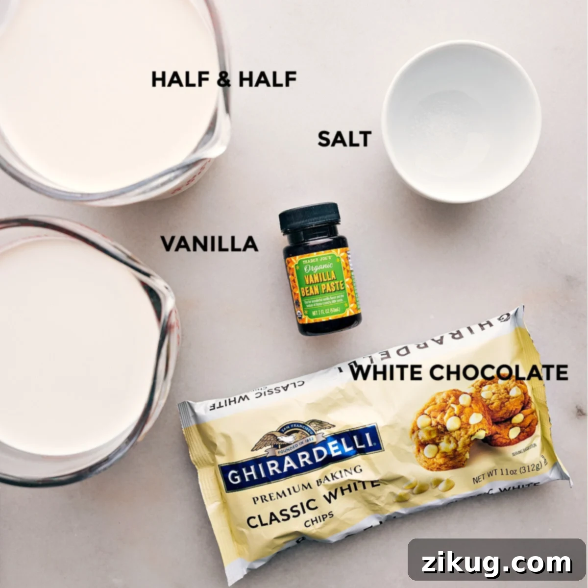 Ingredients for Delicious White Hot Chocolate White Hot Chocolate Ingredients