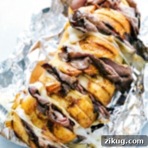 Foil Pack French Dip Sandwiches ready to be dipped in au jus