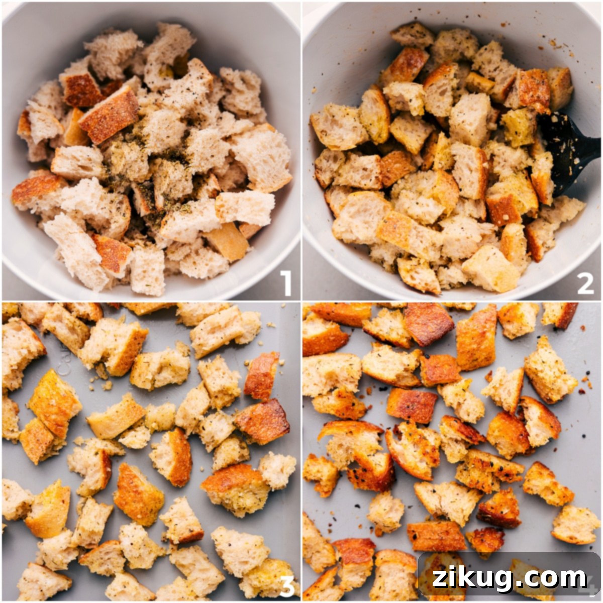 Assembling The Ultimate Panzanella Salad A large mixing bowl filled with vibrant Panzanella salad ingredients including cherry tomatoes, mozzarella, corn, avocado, basil, cucumber, and roasted bread cubes, ready to be tossed with dressing.