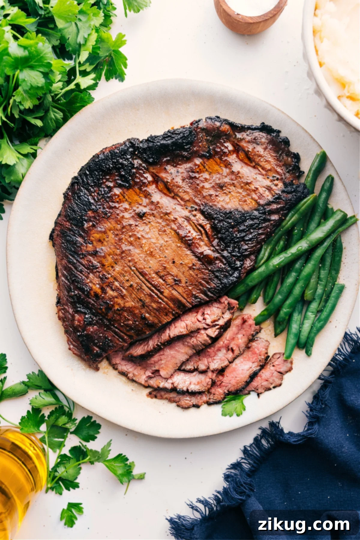 The Best London Broil Recipe Perfectly Sliced London Broil Ready to Serve