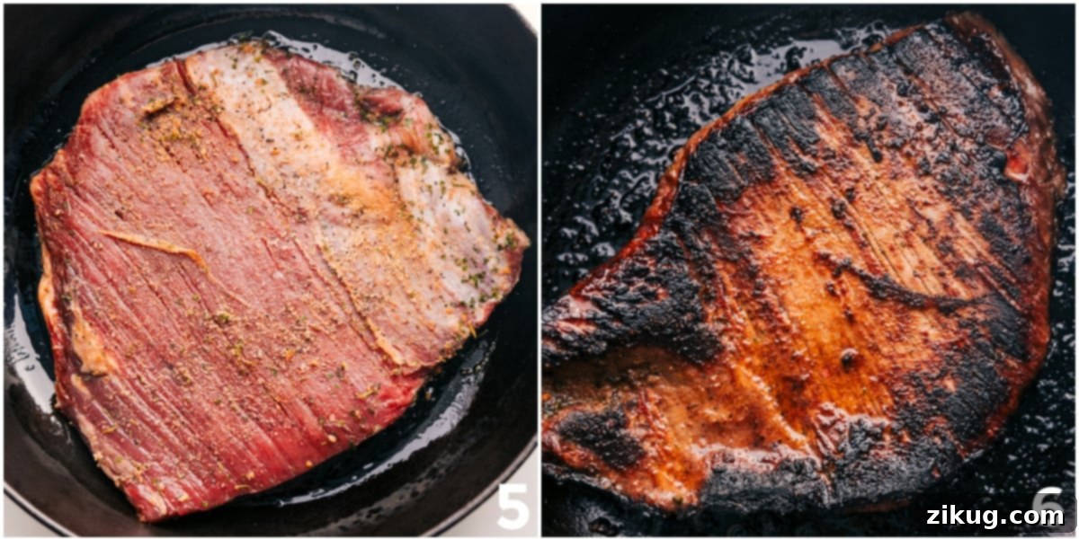 Flavorful and Delicious London Broil Recipe London Broil Cooking in a Pan