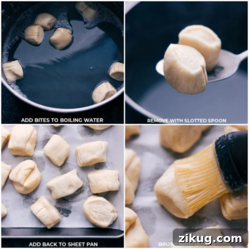 Pretzel Bites: A Homemade Snacking Sensation 8 Brushing the pretzel bites with butter before baking