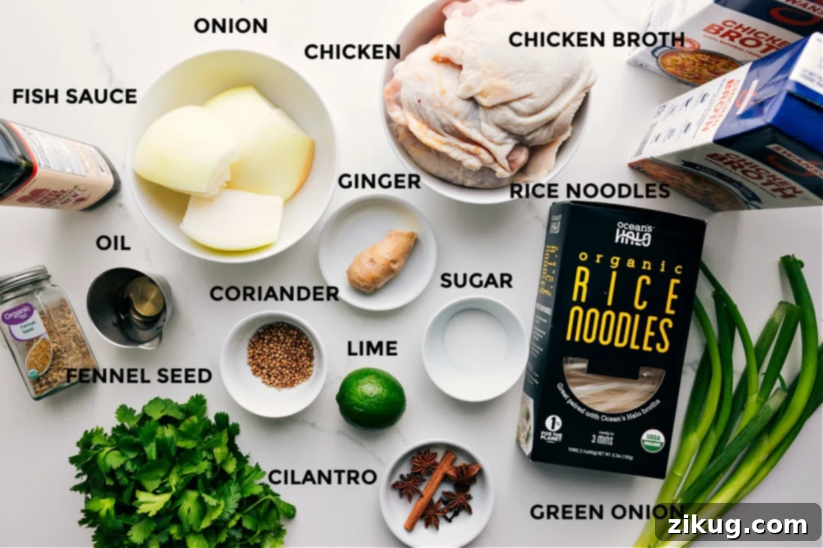Chicken Noodle Pho: A Homemade Comfort Classic 3 Ingredients for Chicken Pho Recipe