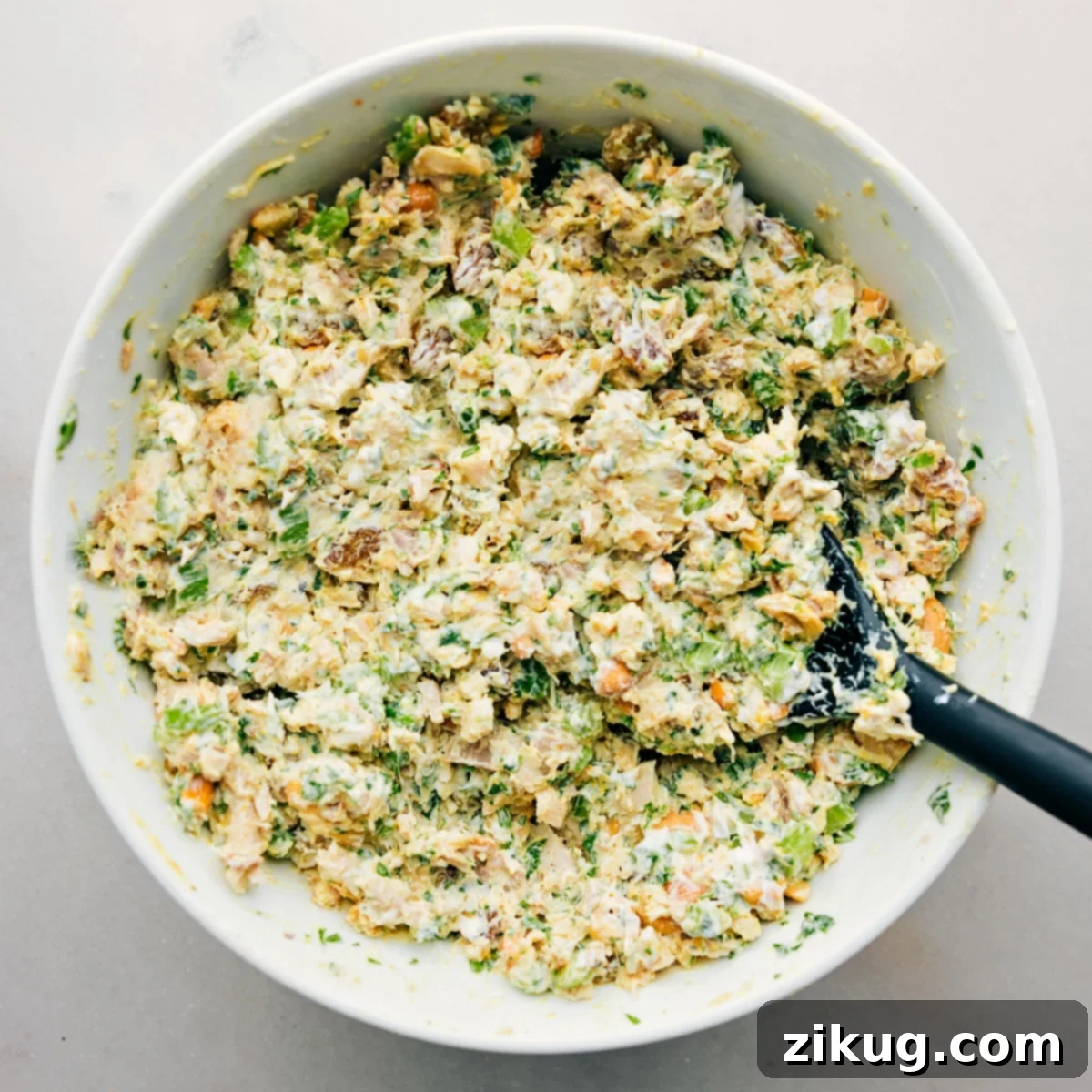 The Easiest And Best Curry Chicken Salad Curry Chicken Salad ready to be served