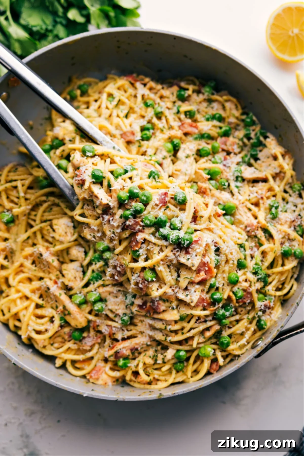 Creamy Dreamy Chicken Carbonara 2 Delicious Chicken Carbonara Dish