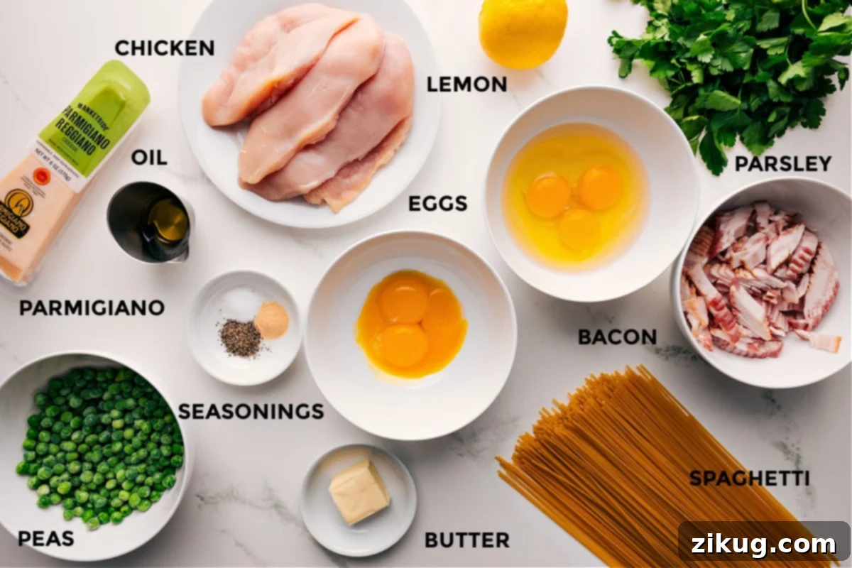 Ingredients In Chicken Carbonara Recipe Ingredients for Chicken Carbonara Recipe