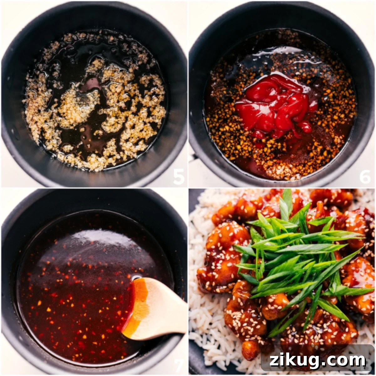 Korean Fried Chicken: A Flavor Explosion 6 The sauce whisked together in a pot and then the fried chicken added to it for a flavorful Korean chicken recipe.
