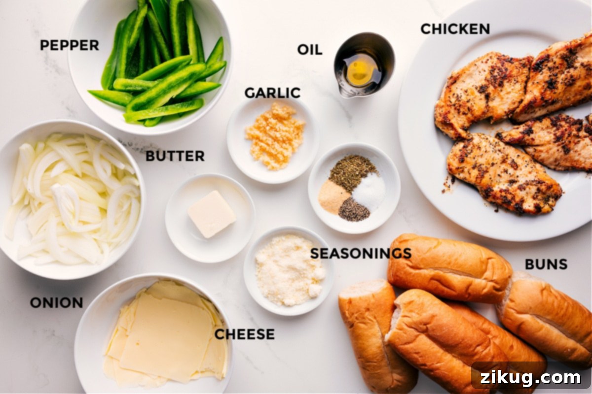 Chicken Philly Cheesesteak Delight 4 Ingredients for Chicken Philly Cheesesteak Recipe