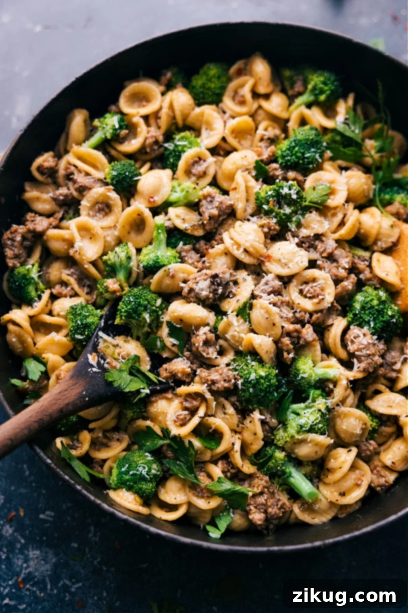 Savory Broccoli Sausage Pasta Healthy and flavorful Broccoli Sausage Pasta, a light yet satisfying meal made without cream.