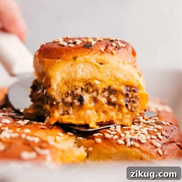 Authentic Mexican Queso Dip Recipe for Parties and Game Day 6 Cheeseburger sliders fresh out of the oven.