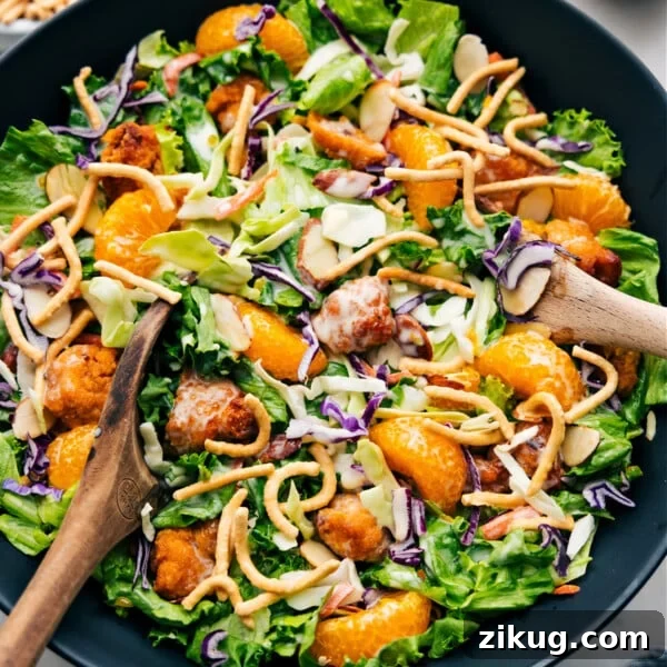 Crispy Bang Bang Shrimp Recipe with Spicy Creamy Sauce 6 Applebee's Chicken Salad in a bowl all tossed together and ready to be served.