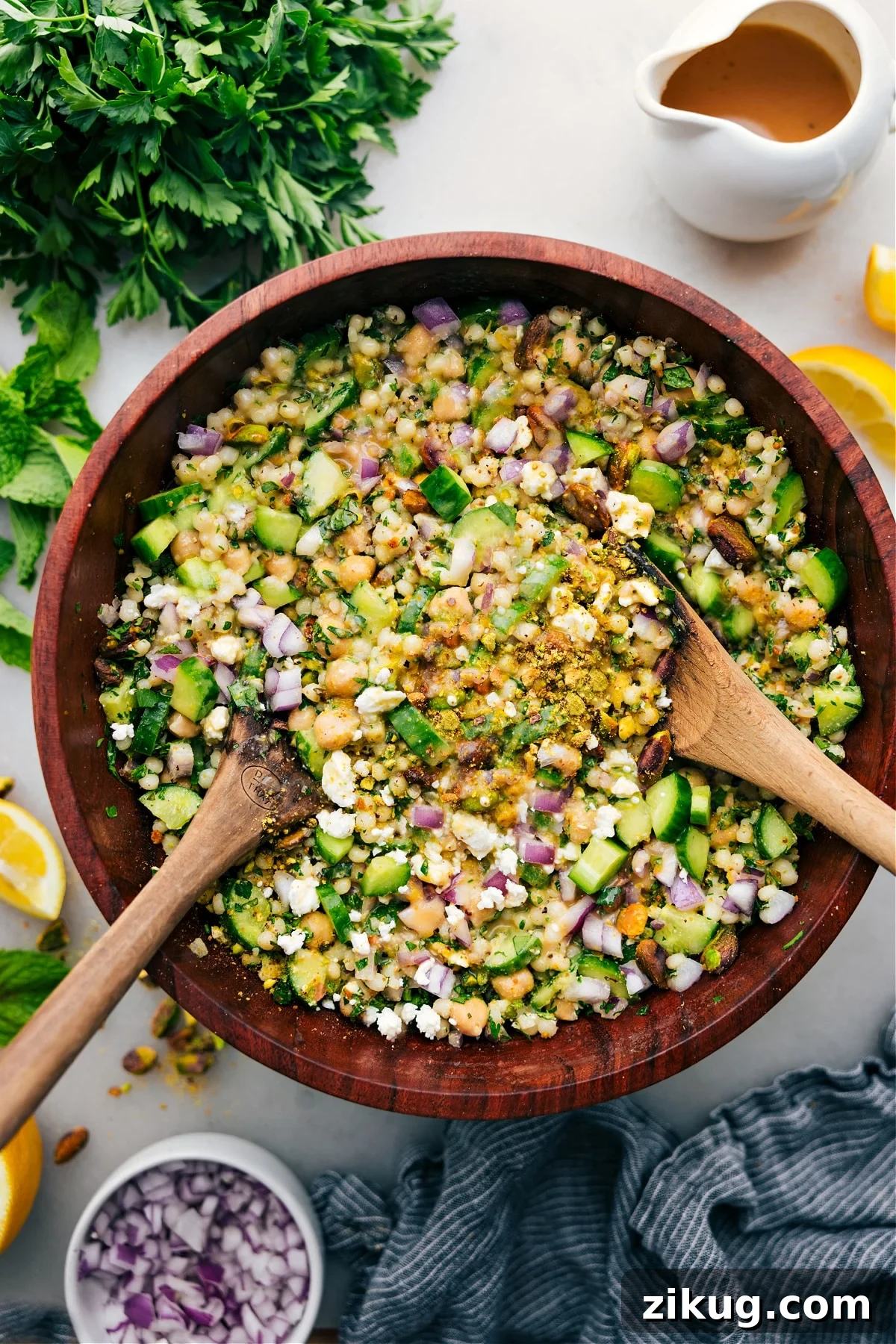 Cabbage Stir Fry Recipe Jennifer Aniston Salad in a big bowl dressed and ready to be enjoyed.