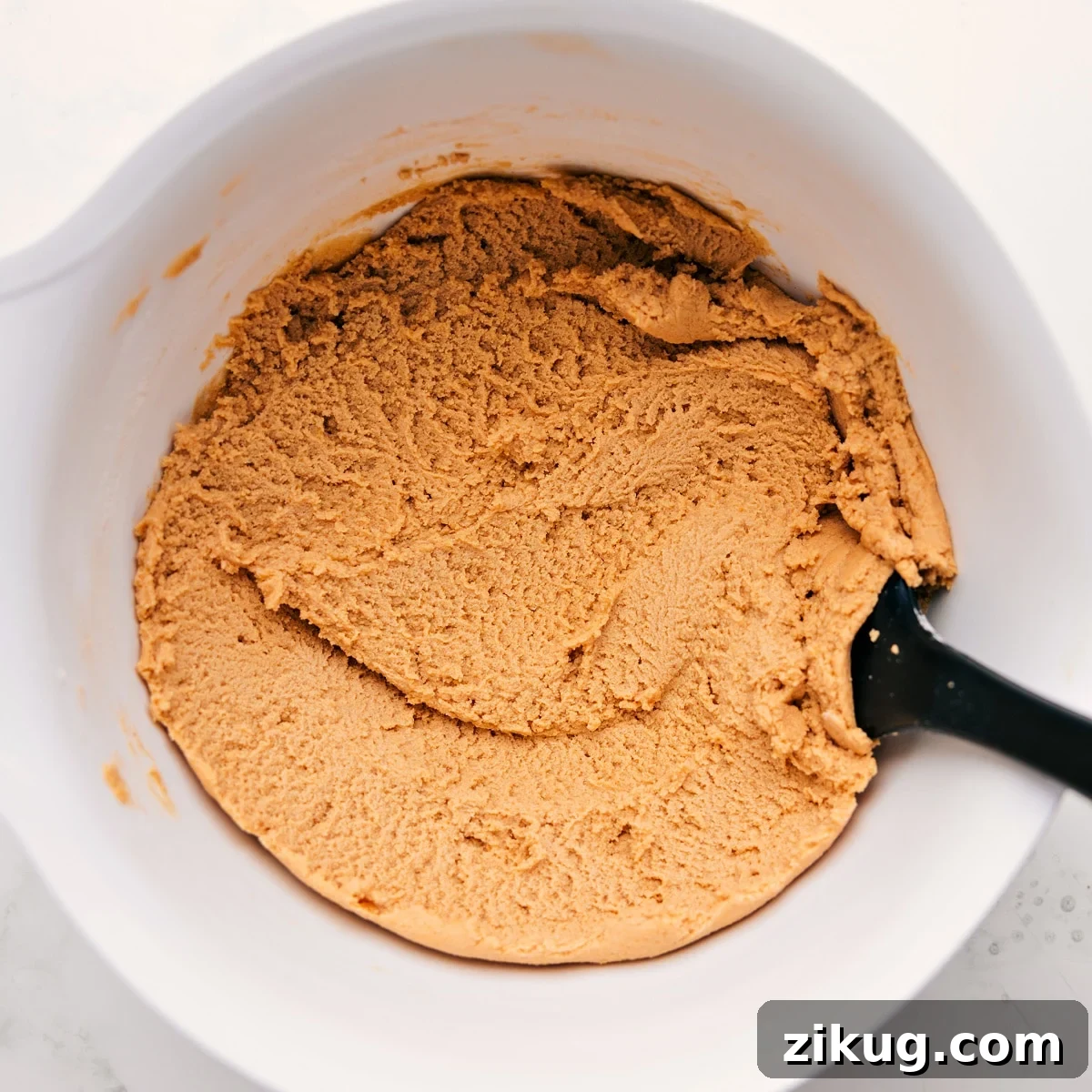 Edible Peanut Butter Cookie Dough In A Bowl The safe to eat dough in a bowl ready to be enjoyed.