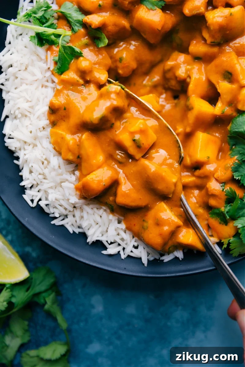 Mango Chicken Curry Asian chicken recipes: mango chicken curry over rice.