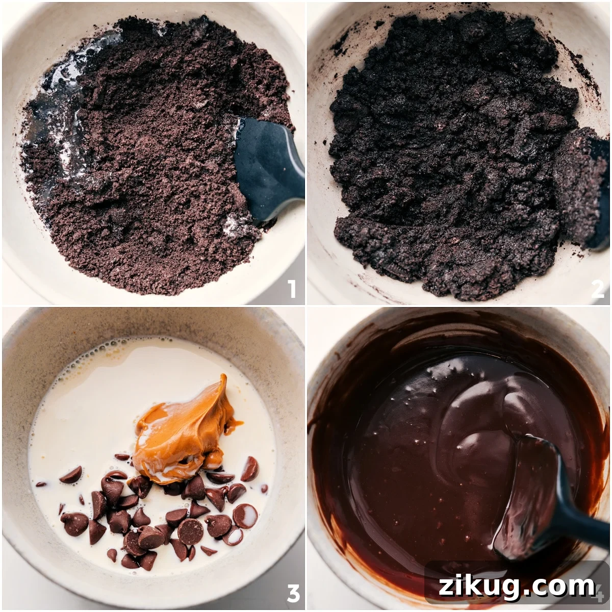 How To Make This Chocolate Peanut Butter Pie Making the Oreo crust and chocolate ganache layer for this chocolate peanut butter pie recipe.