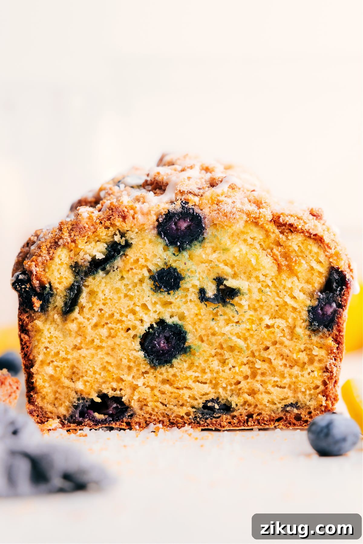 Lemon Blueberry Bread Moist lemon blueberry bread filled with juicy berries and topped with a sweet lemon glaze.
