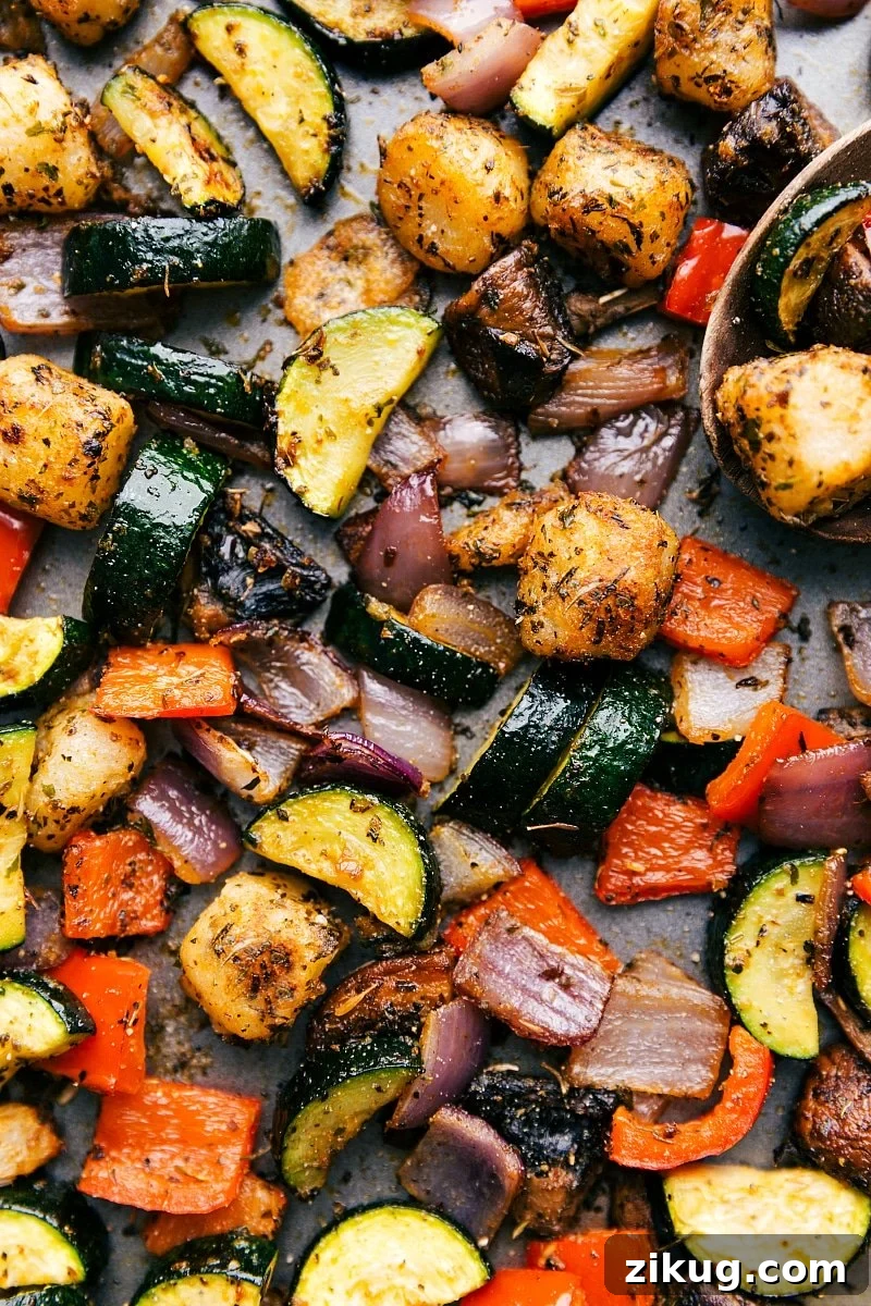 Beef Burrito Bowl Crispy baked gnocchi and roasted vegetables for an easy healthy one pan meal.